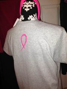back of breast cancer shirt
